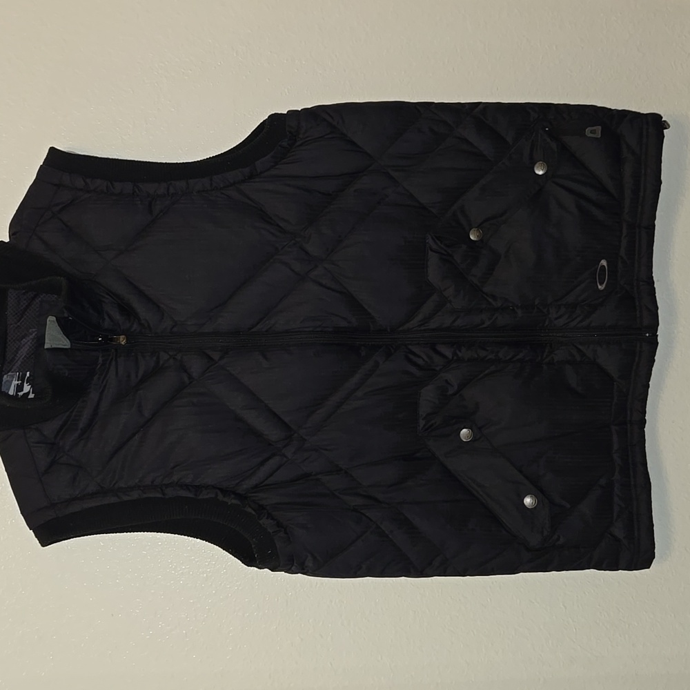 Oakley Quilted Black Vest with Pockets